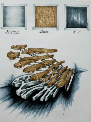 Pavlína Farulová – Svetlo a tma (skica)